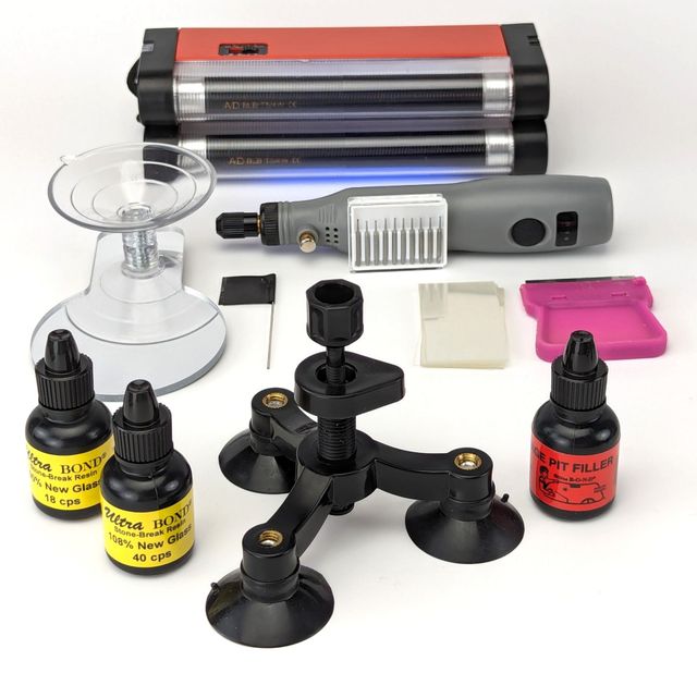 Windshield Repair Kit with Hybrid Injector Windshield Repair Kit with Hybrid Injector
